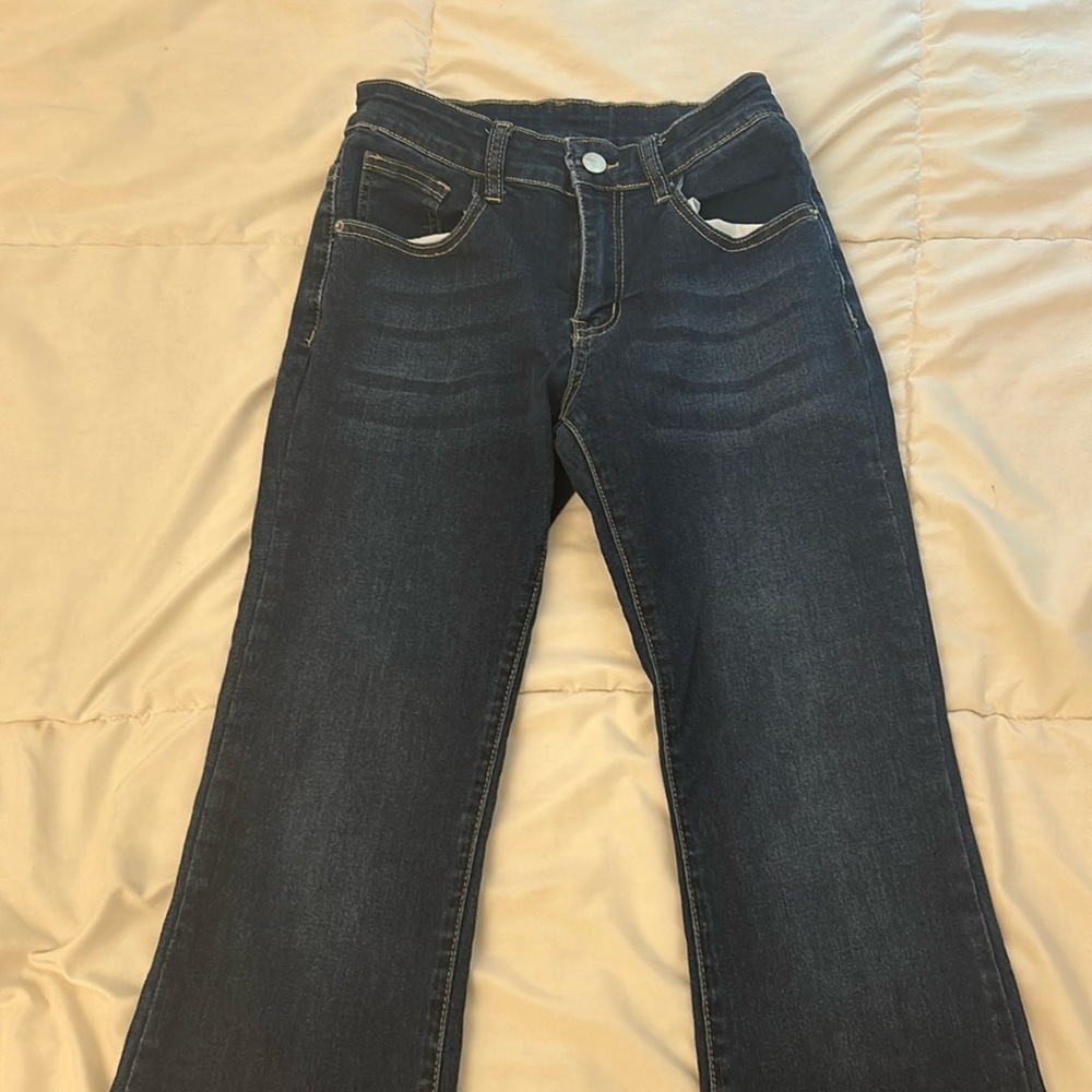 Flared Dark Blue Jeans